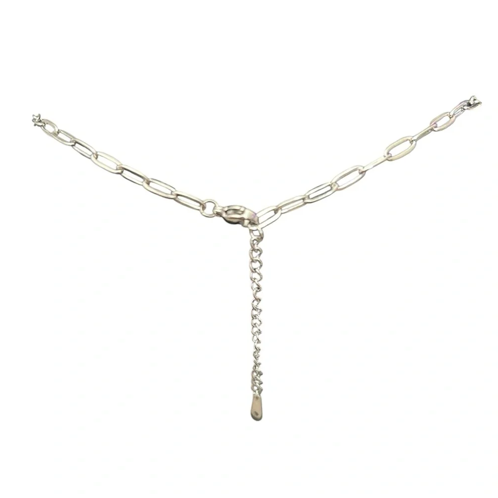 Conversation Hearts Hug Me Charm Necklace Dainty Minimal Silver Chain Valentine